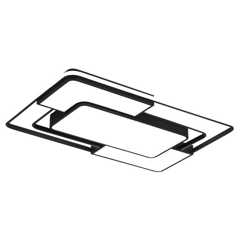 Modern Square LED Geometric Flush Mount Ceiling Light for Bedroom - Energy Efficient Lighting Fixture