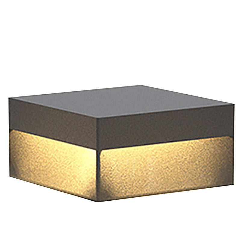 Square Waterproof LED Solar Outdoor Fence Post Lights - Modern Pillar Lighting for Gardens & Patios