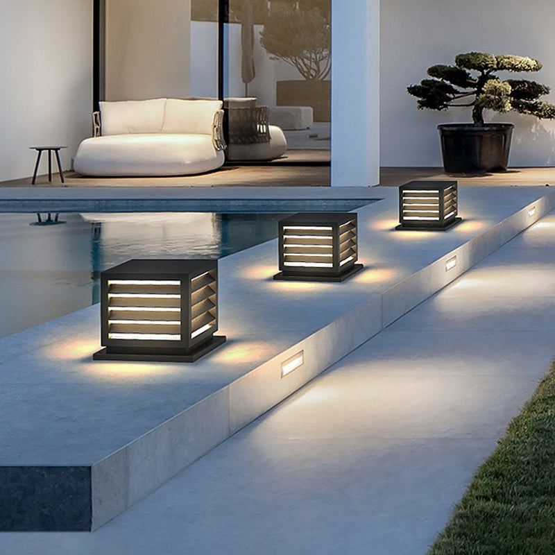 Solar Waterproof LED Post Lights - Outdoor Decorative Landscape Lighting for Gardens & Pathways