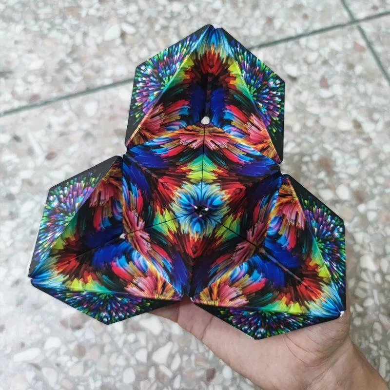 Customizable Magnetic Magic Cube - Interactive 3D Puzzle Toy for Creative Play