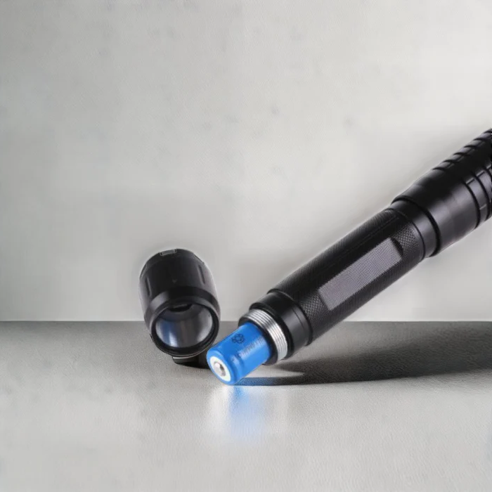 Burning Blue Tactical Laser Torch - High-Power Military-Grade Flashlight for Outdoor Adventures