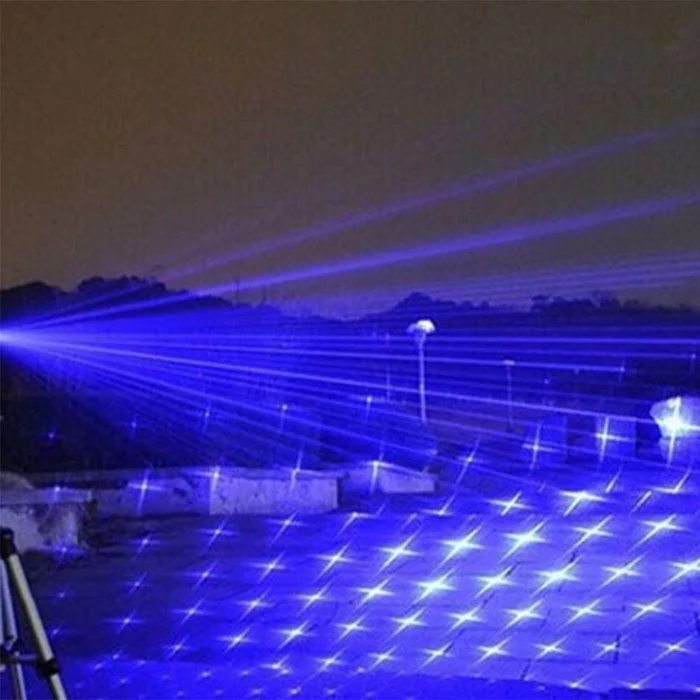 Burning Blue Tactical Laser Torch - High-Power Military-Grade Flashlight for Outdoor Adventures