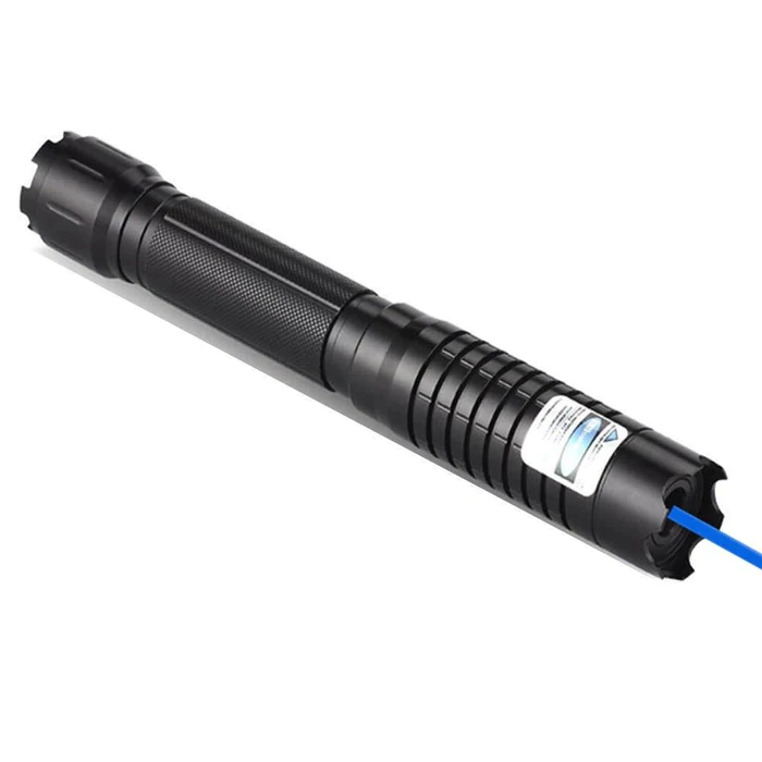Burning Blue Tactical Laser Torch - High-Power Military-Grade Flashlight for Outdoor Adventures