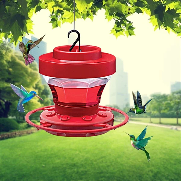 Bee-Proof Hanging Hummingbird Water Feeder with Perch - Durable, Easy to Clean, Ideal for Attracting Hummingbirds