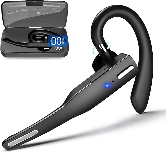 Trucker Dual Mic Wireless Bluetooth 5.1 Noise-Cancelling Headset | Earpiece for Clear Communication & Comfort