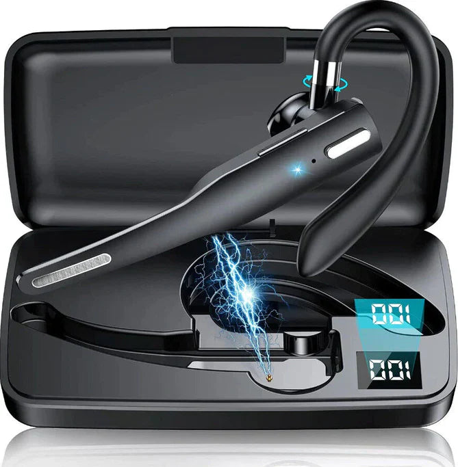 Trucker Dual Mic Wireless Bluetooth 5.1 Noise-Cancelling Headset | Earpiece for Clear Communication & Comfort