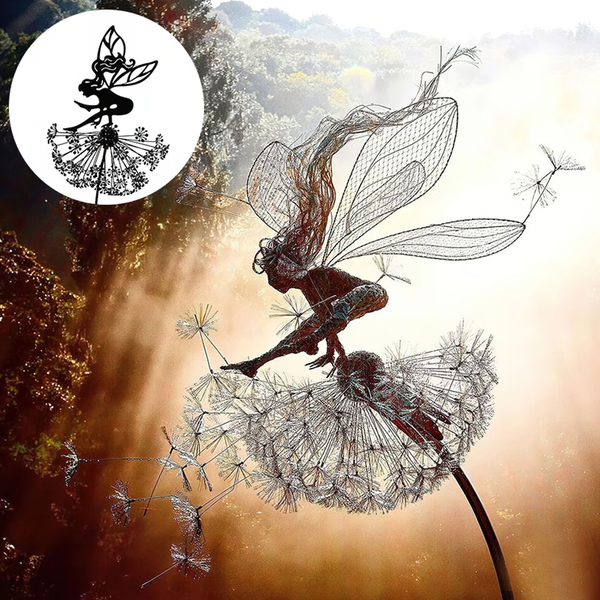 Enchanting Fairy Steel Garden Sculptures – Durable Outdoor Decor for Magical Landscapes