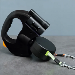 Tangle-Free Dual Dog Leash with LED Light & 360° Swivel Design - Perfect for Walking Two Dogs
