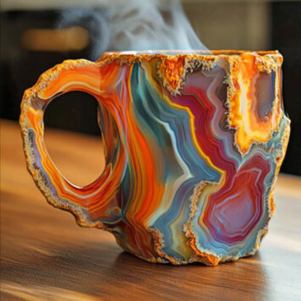 Premium Mineral Crystal Coffee Mugs - Elegant & Durable Drinkware for Coffee Lovers