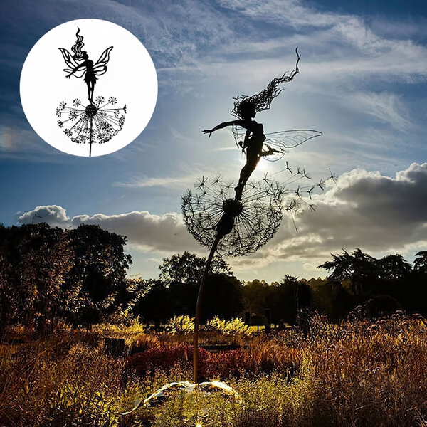 Enchanting Fairy Steel Garden Sculptures – Durable Outdoor Decor for Magical Landscapes