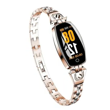 Waterproof Smart Fitness Bracelet for Women - Heart Rate & Blood Pressure Monitor, Activity Tracker, Stylish Design