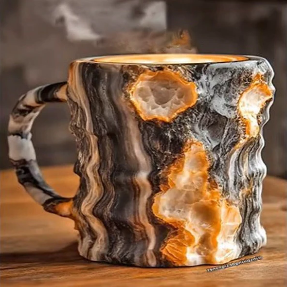 Premium Mineral Crystal Coffee Mugs - Elegant & Durable Drinkware for Coffee Lovers