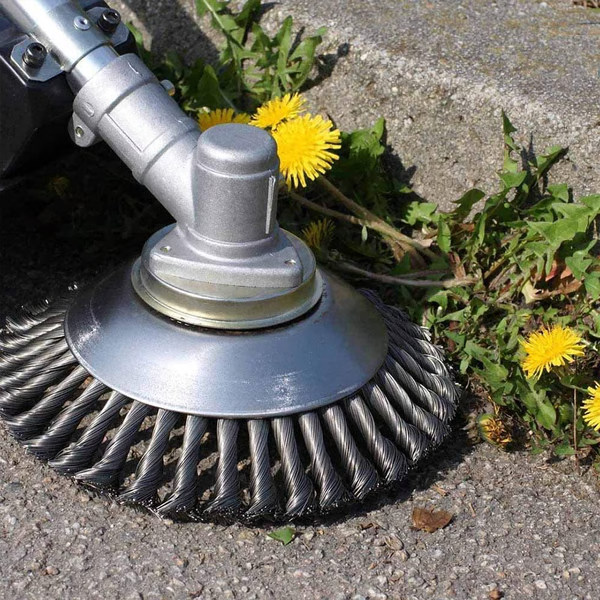 Heavy-Duty Carbon Steel Weed Brush & Trimmer - Durable Garden Tool for Efficient Weed Removal