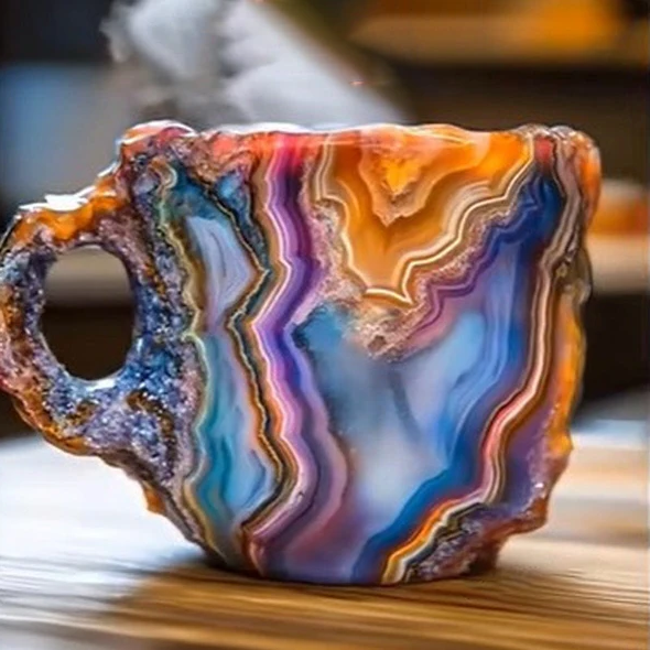 Premium Mineral Crystal Coffee Mugs - Elegant & Durable Drinkware for Coffee Lovers