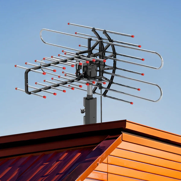High-Performance Outdoor TV Antenna - 500+ Mile Range for UHF/VHF/FM Radio Reception