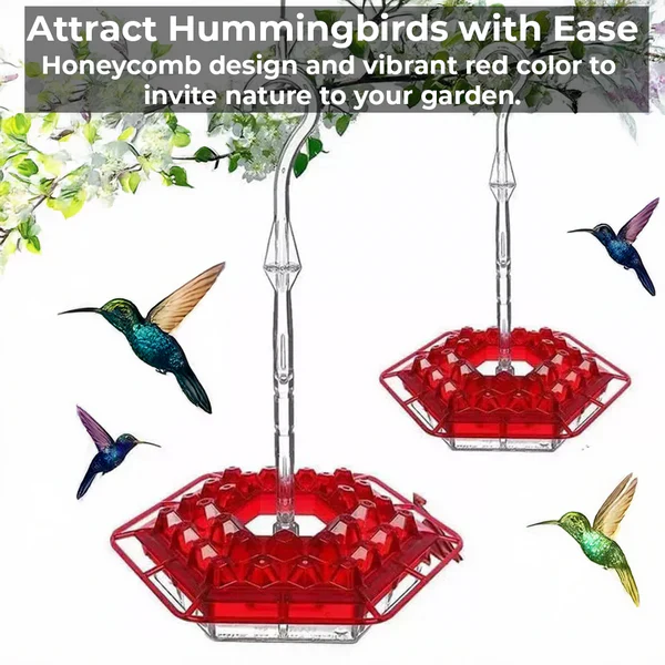 Ant-Proof Hummingbird Feeder with 30 Bee-Resistant Feeding Ports - Durable, Easy to Clean, Ideal for Attracting Hummingbirds