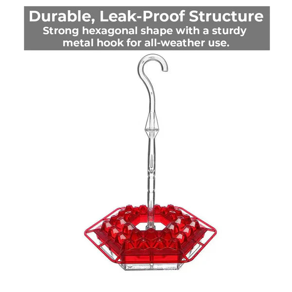 Ant-Proof Hummingbird Feeder with 30 Bee-Resistant Feeding Ports - Durable, Easy to Clean, Ideal for Attracting Hummingbirds