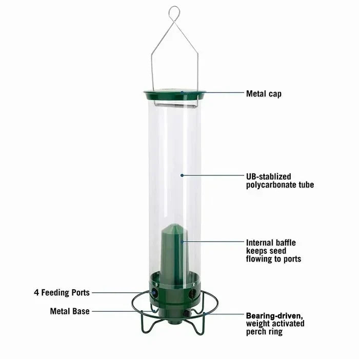 Squirrel-Proof Bird Feeder - Durable, Weather-Resistant Design for Wild Birds - Easy to Clean & Fill - Ideal for Backyard Birdwatching
