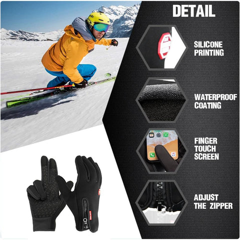 Unisex Thermal Cycling & Ski Gloves - Insulated Warming Gloves for Men & Women - Perfect for Outdoor Sports
