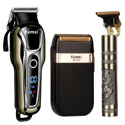Luxury Professional Hair Clippers Set - Complete Grooming Kit for Salon-Quality Results