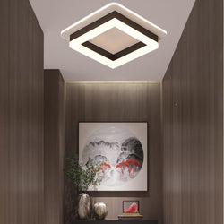 Contemporary Square LED Flush Mount Ceiling Light - Sleek Metal & Acrylic Design for Modern Interiors