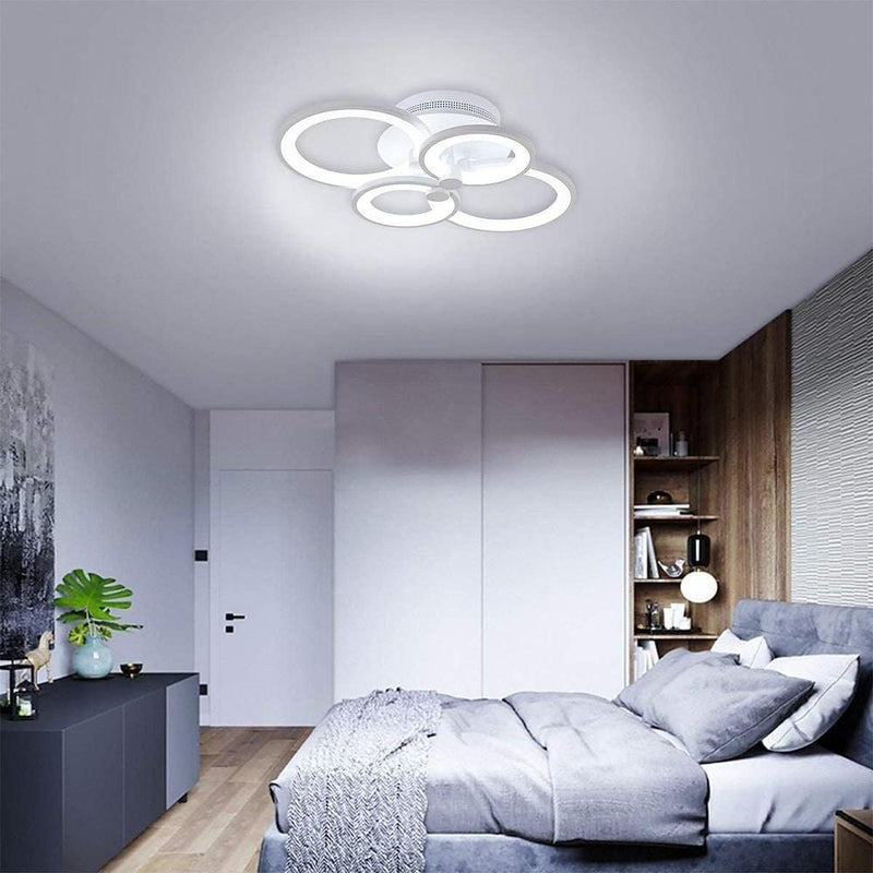 Elegant Semi Flush Mount Ceiling Light - Unique Overlapping Rings Design for Modern Home Decor