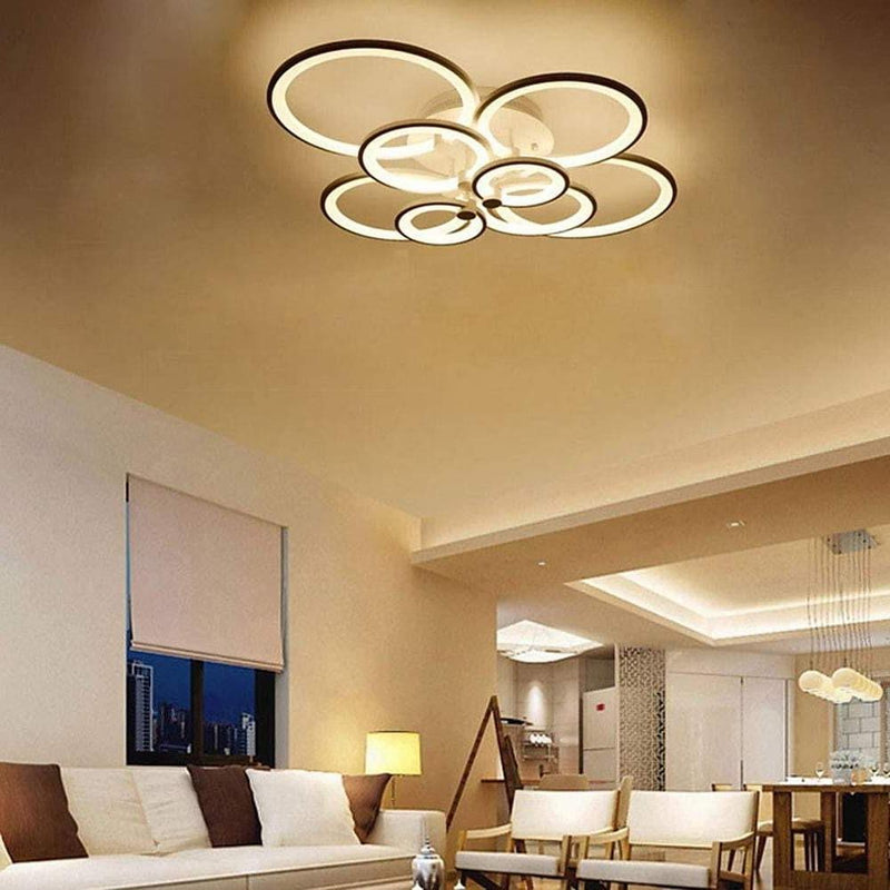 Elegant Semi Flush Mount Ceiling Light - Unique Overlapping Rings Design for Modern Home Decor