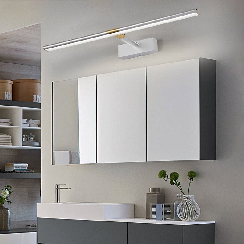 Adjustable Retractable LED Bathroom Vanity Light - Matte Finish with Extendable Rod for Custom Lighting