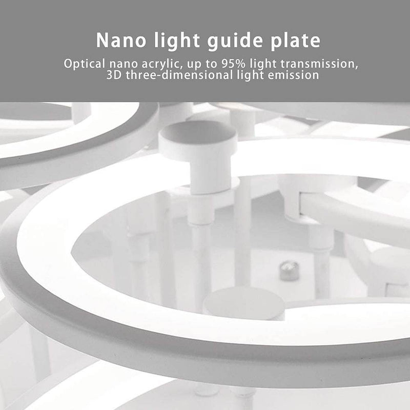 Elegant Semi Flush Mount Ceiling Light - Unique Overlapping Rings Design for Modern Home Decor