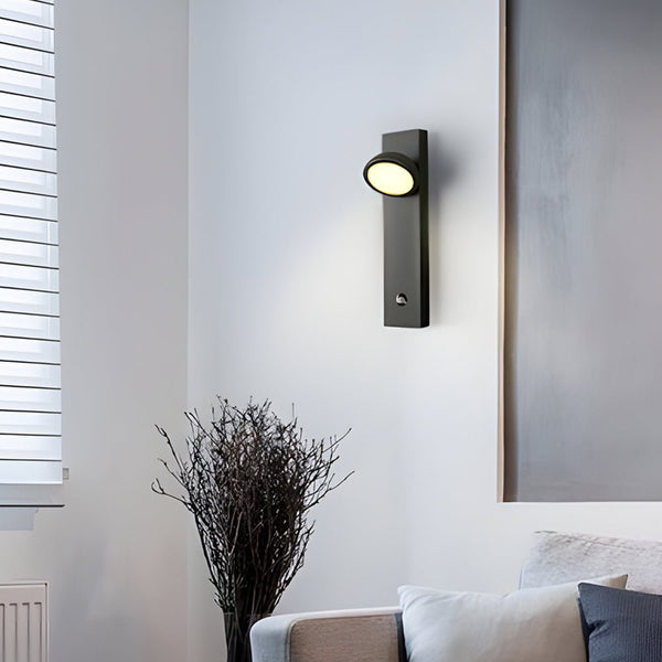 Modern Rotatable Head Spotlight Wall Lamp with Touch Control - Adjustable Lighting for Home Decor