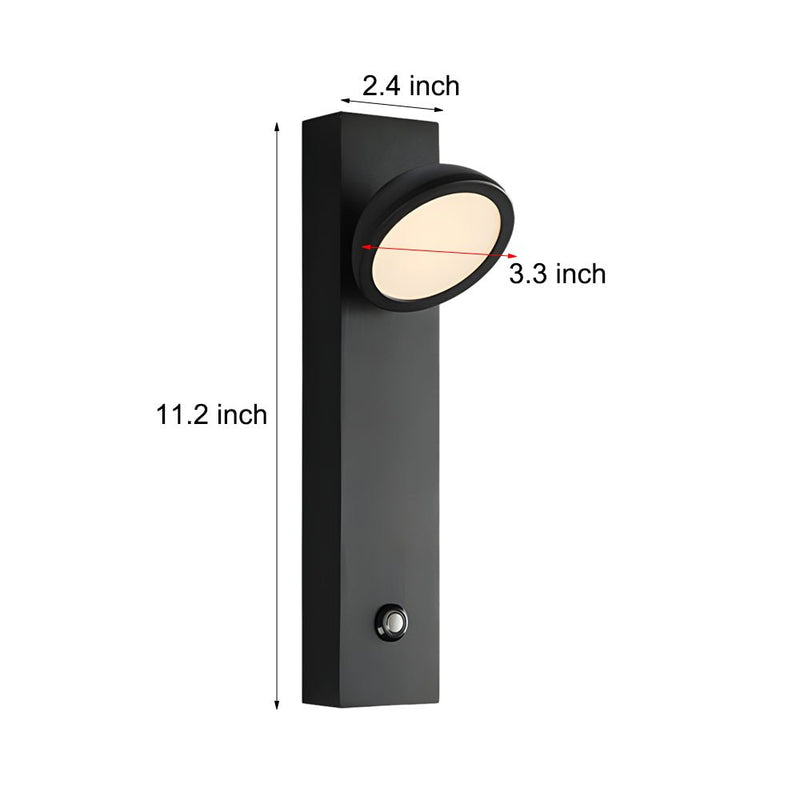 Modern Rotatable Head Spotlight Wall Lamp with Touch Control - Adjustable Lighting for Home Decor