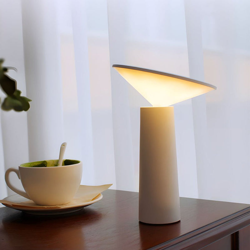 Rotatable LED Torch Downlight Table Lamp - USB Rechargeable, Adjustable Brightness & Modern Design