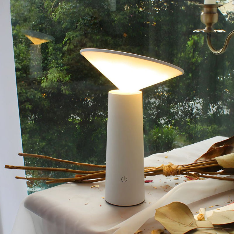 Rotatable LED Torch Downlight Table Lamp - USB Rechargeable, Adjustable Brightness & Modern Design