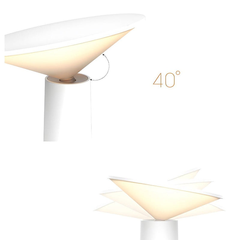 Rotatable LED Torch Downlight Table Lamp - USB Rechargeable, Adjustable Brightness & Modern Design