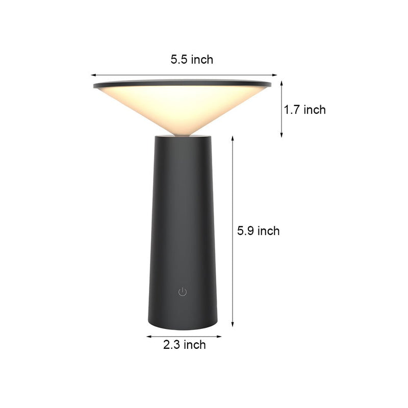 Rotatable LED Torch Downlight Table Lamp - USB Rechargeable, Adjustable Brightness & Modern Design