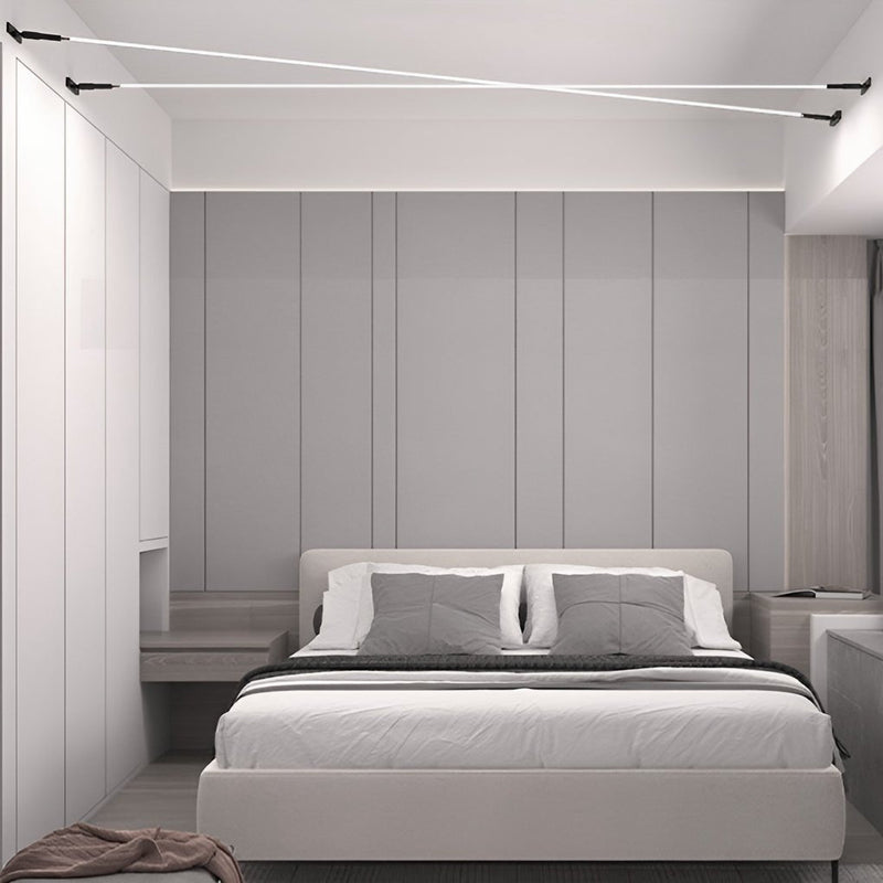 Rotatable Skyline Slim Linear LED Ceiling Light - Modern Steel Design for Elegant Illumination
