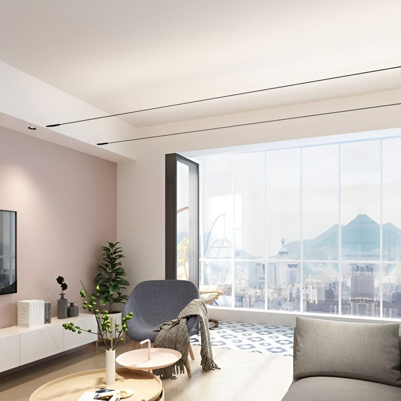 Rotatable Skyline Slim Linear LED Ceiling Light - Modern Steel Design for Elegant Illumination