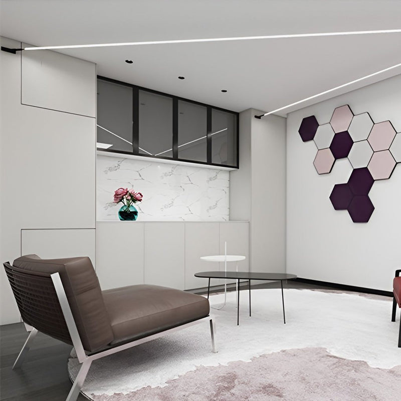 Rotatable Skyline Slim Linear LED Ceiling Light - Modern Steel Design for Elegant Illumination