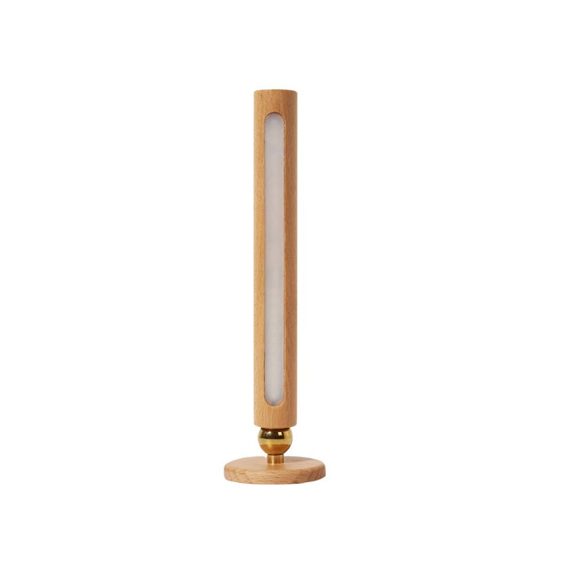 Portable Magnetic USB Touch Night Light - Rotating Wooden Design with LED Illumination