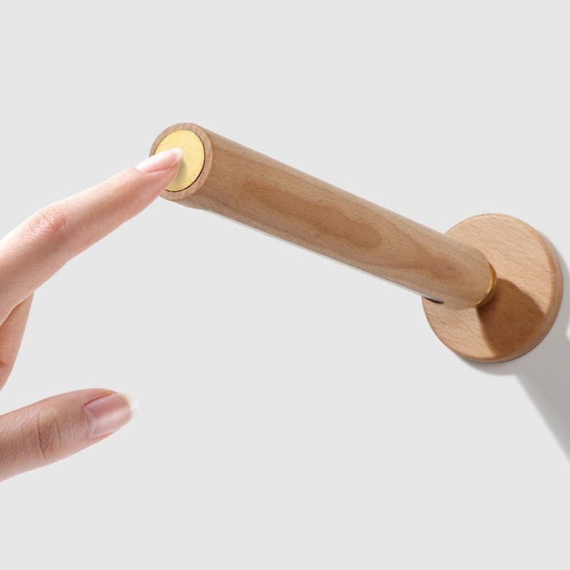 Portable Magnetic USB Touch Night Light - Rotating Wooden Design with LED Illumination