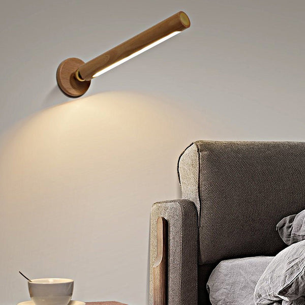 Portable Magnetic USB Touch Night Light - Rotating Wooden Design with LED Illumination