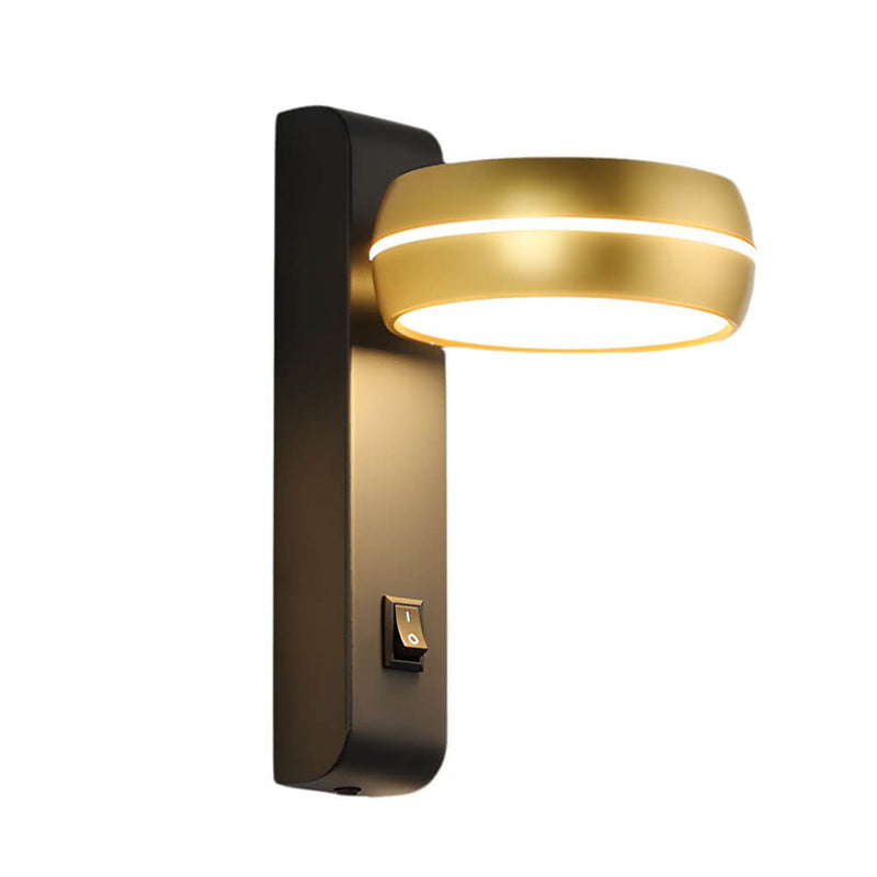 Adjustable Round 6W LED Wall Sconce - Rotatable Bedside Lamp for Modern Home Decor