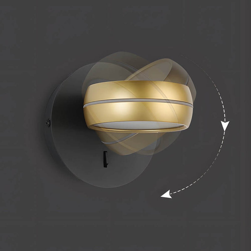 Adjustable Round 6W LED Wall Sconce - Rotatable Bedside Lamp for Modern Home Decor