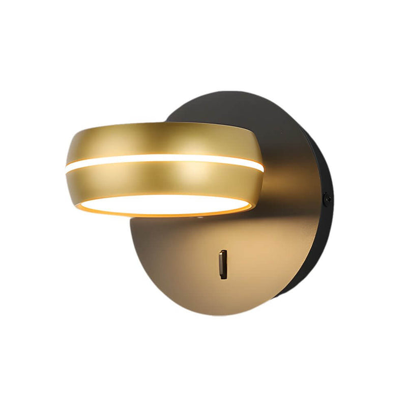 Adjustable Round 6W LED Wall Sconce - Rotatable Bedside Lamp for Modern Home Decor