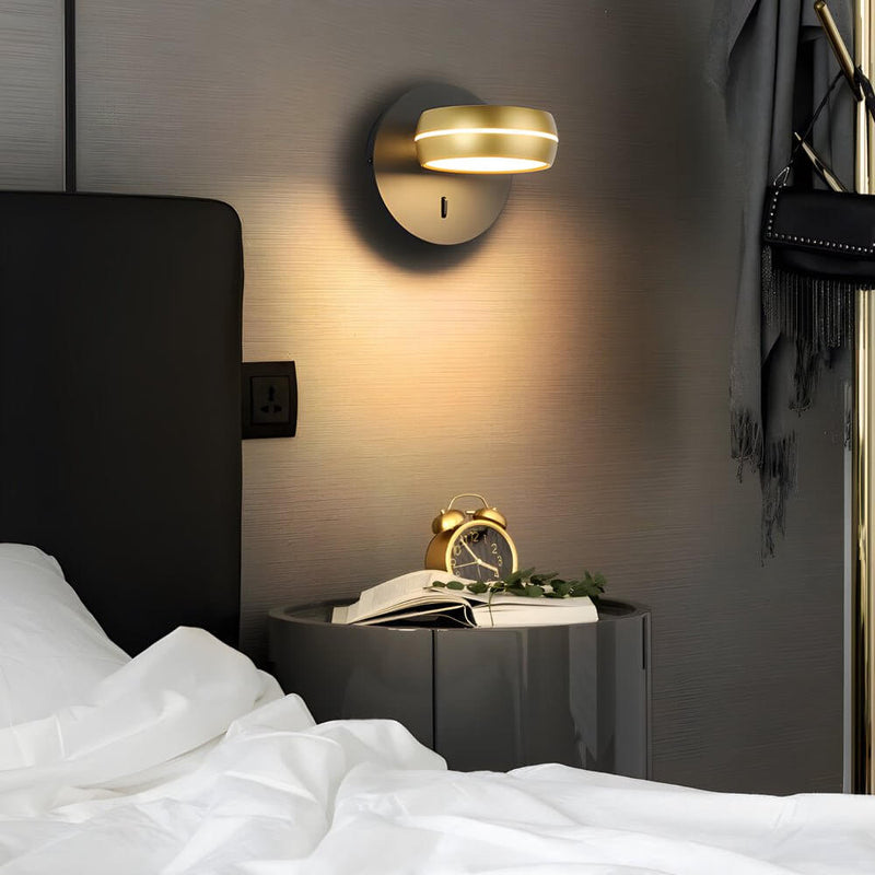 Adjustable Round 6W LED Wall Sconce - Rotatable Bedside Lamp for Modern Home Decor