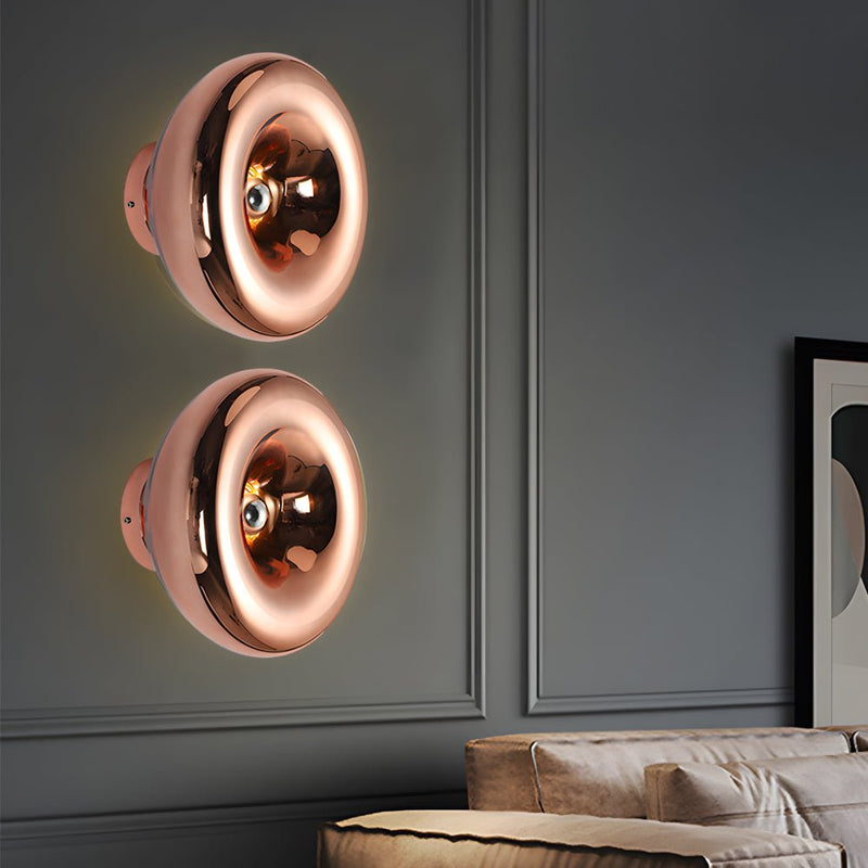 Modern Round Glass Lava Wall Light Fixture - Luxury Indoor Art Design