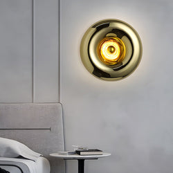 Modern Round Glass Lava Wall Light Fixture - Luxury Indoor Art Design
