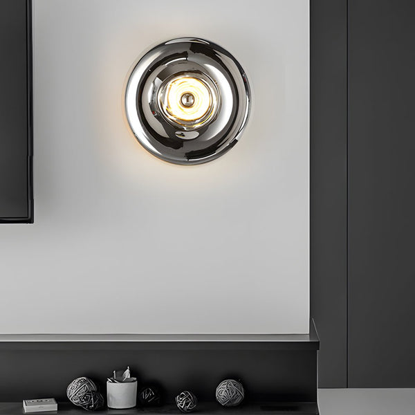 Modern Round Glass Lava Wall Light Fixture - Luxury Indoor Art Design