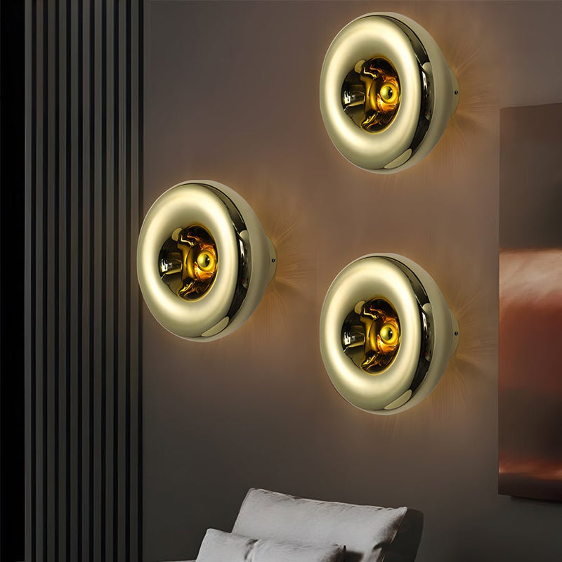 Modern Round Glass Lava Wall Light Fixture - Luxury Indoor Art Design