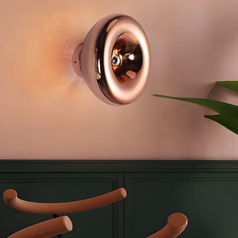 Modern Round Glass Lava Wall Light Fixture - Luxury Indoor Art Design